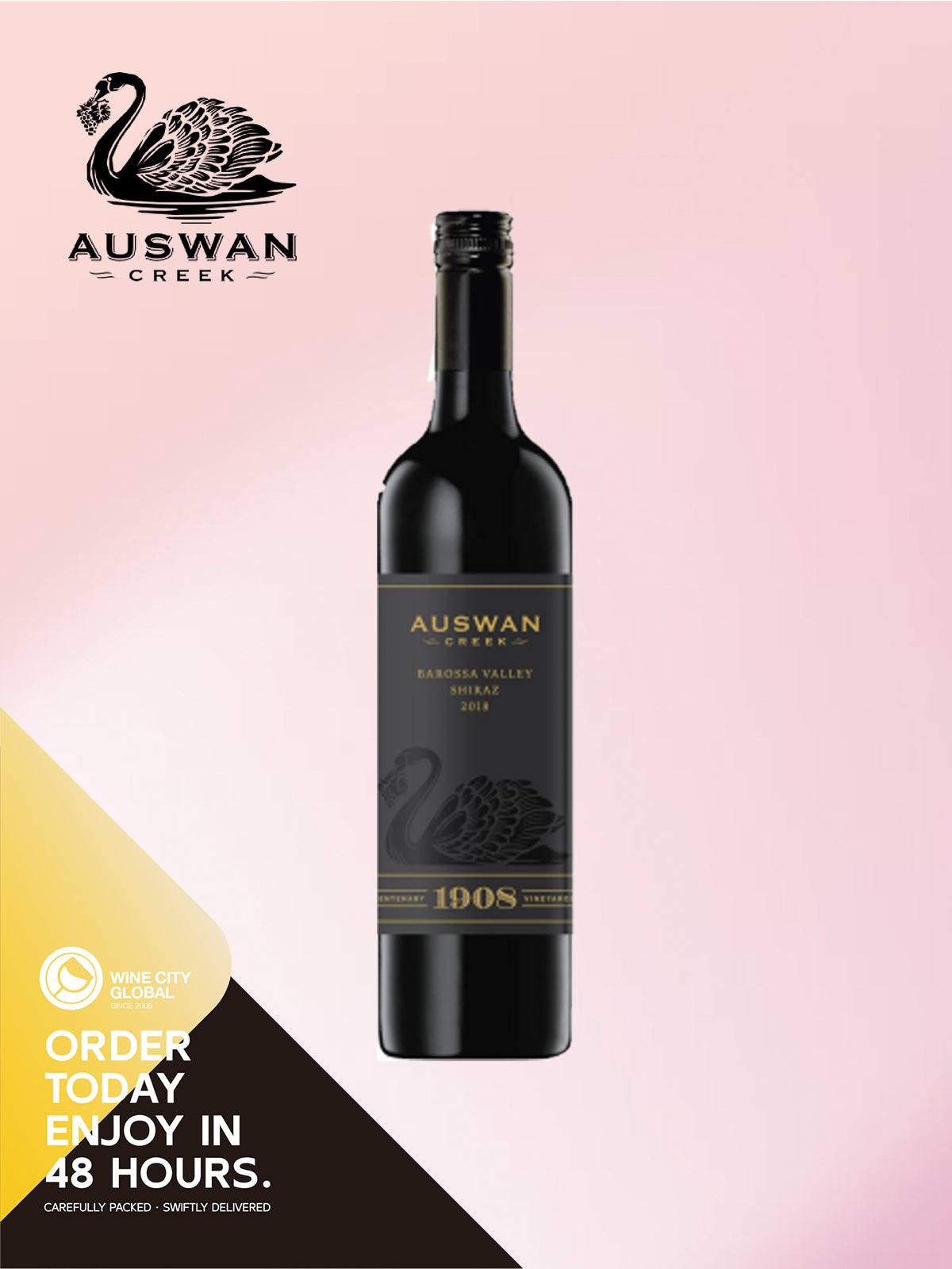 1908 Classic Barossa Valley Shiraz Australian red wine bottle